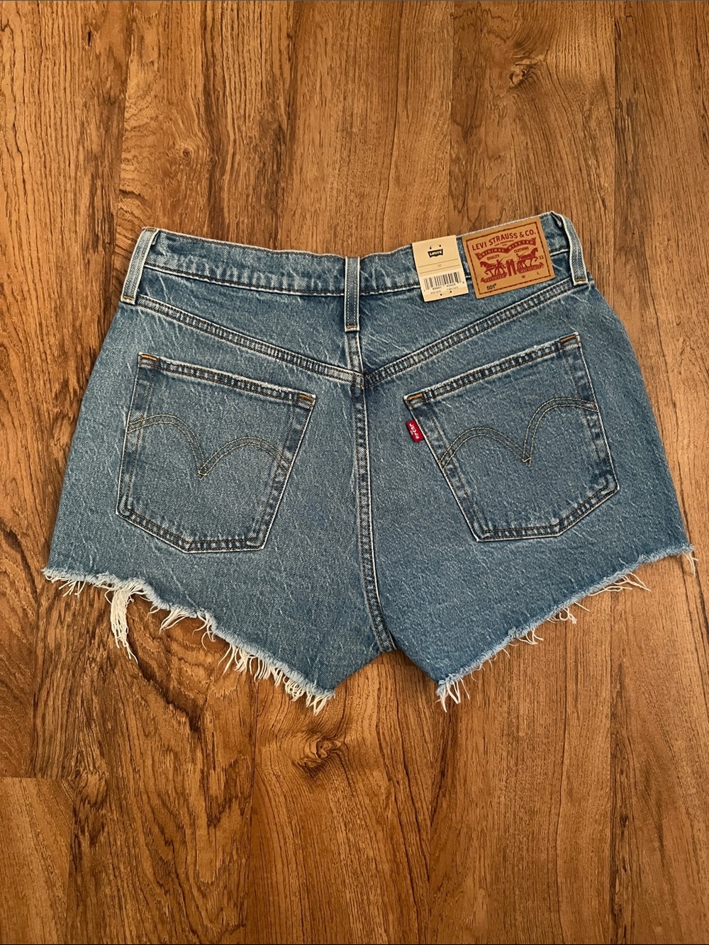 NWT Levi’s 501 Original Denim Shorts Stretch - Picture 7 of 10
